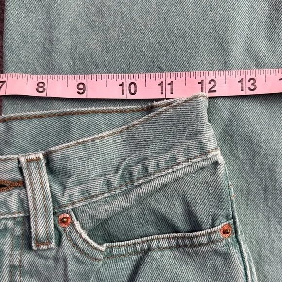 Urban Outfitters BDG High & Wide Jeans Baggy Barrel Skate Denim Mint Green 24 - Picture 12 of 15